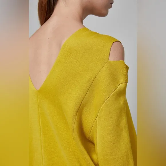 JNBY yellow dress above knee dress for woman size Lg