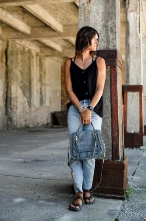 Jordan Vegan Leather Woven Crossbody