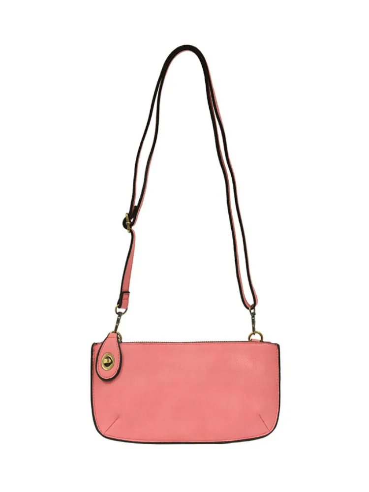Joy Susan: Mini Crossbody & Wristlet in Flamingo Pink