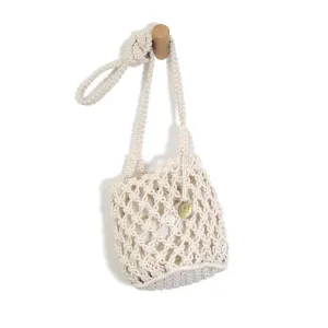Joy Susan Natural Faye Macrame Crossbody
