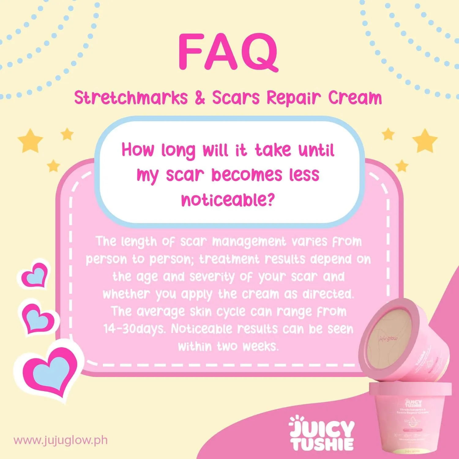 Juicy Tushie Stretchmarks and Scars Repair Cream