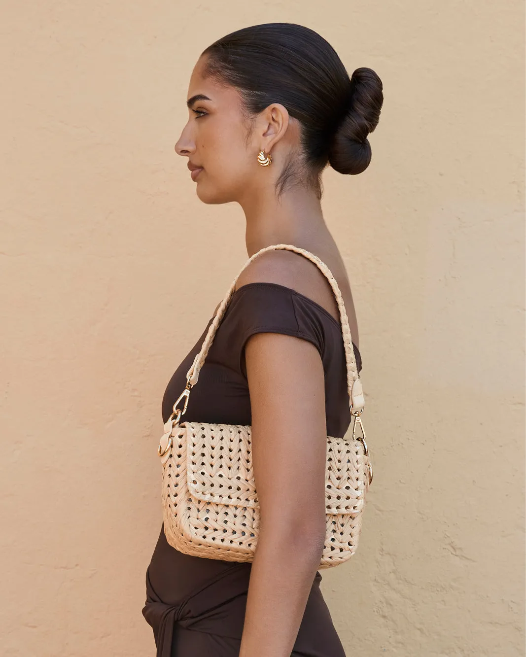 KALI SHOULDER BAG - NATURAL RAFFIA