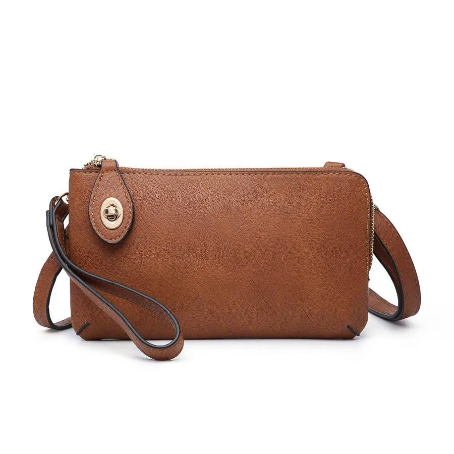 Kendall Crossbody/Wristlet- Brown