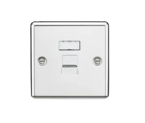 Knightsbridge CL45PC Rounded Edge RJ45 Network Outlet - Polished Chrome