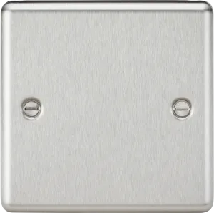 Knightsbridge CL85BC Rounded Edge 1G Blanking Plate - Brushed Chrome