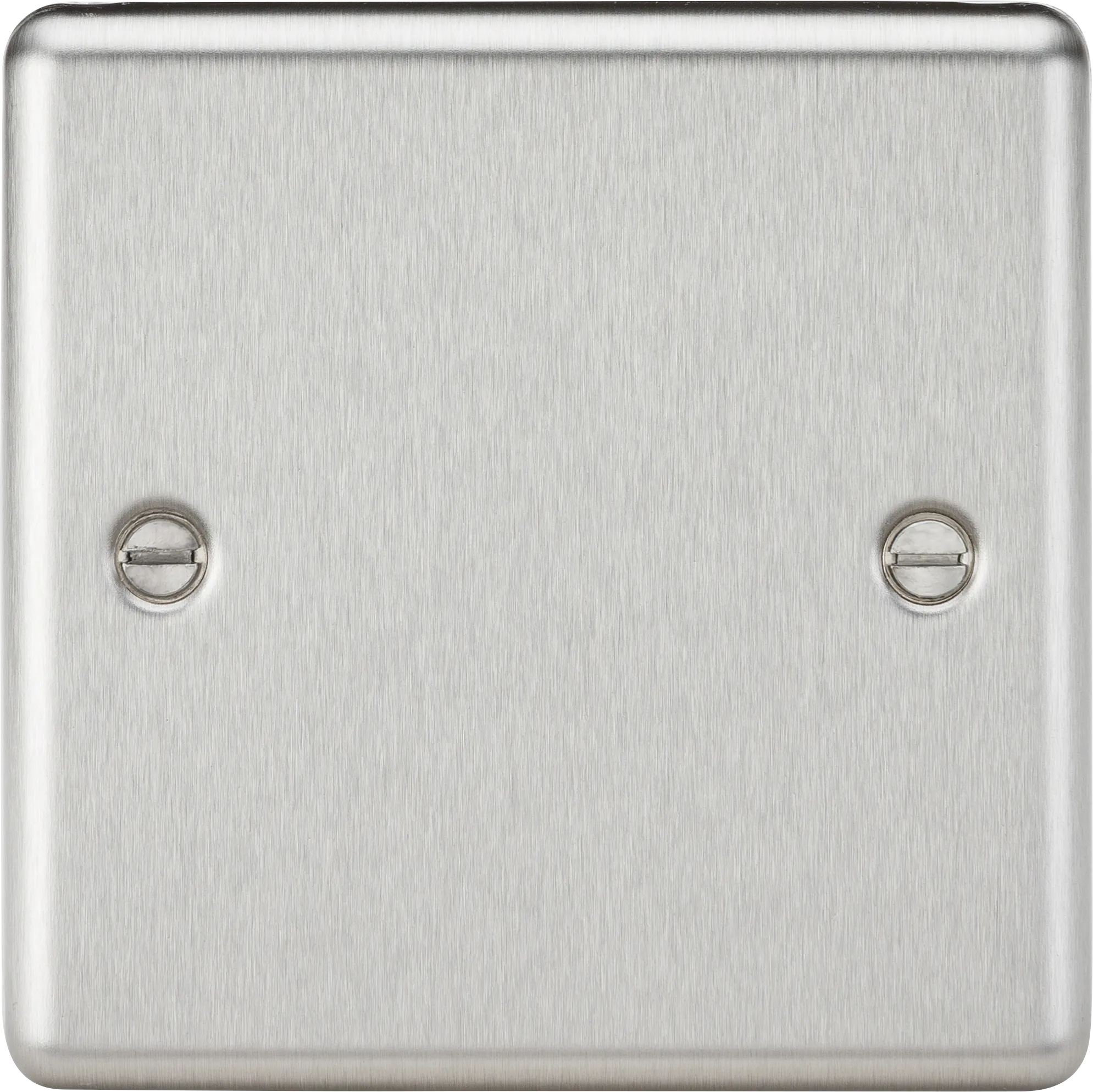 Knightsbridge CL85BC Rounded Edge 1G Blanking Plate - Brushed Chrome
