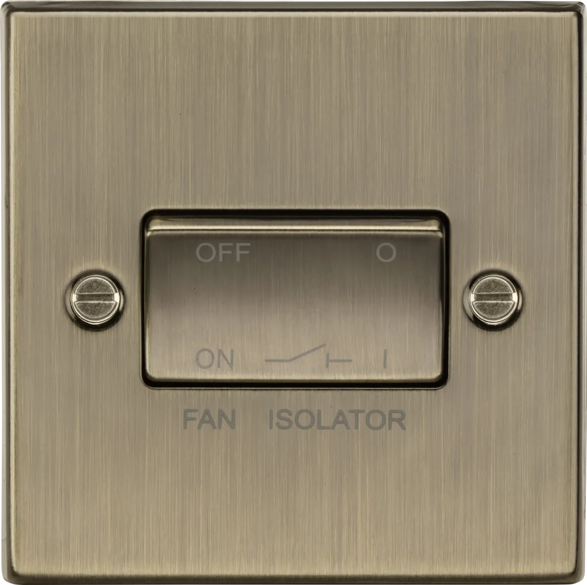 Knightsbridge CS11AB Square Edge 10AX 3 Pole Fan Isolator Switch - Antique Brass