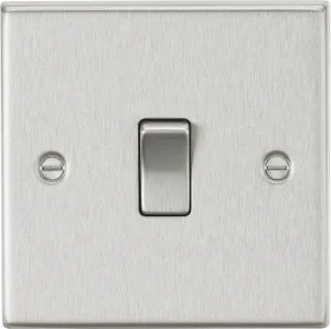 Knightsbridge CS12BC Square Edge 10AX 1G Intermediate Switch - Brushed Chrome