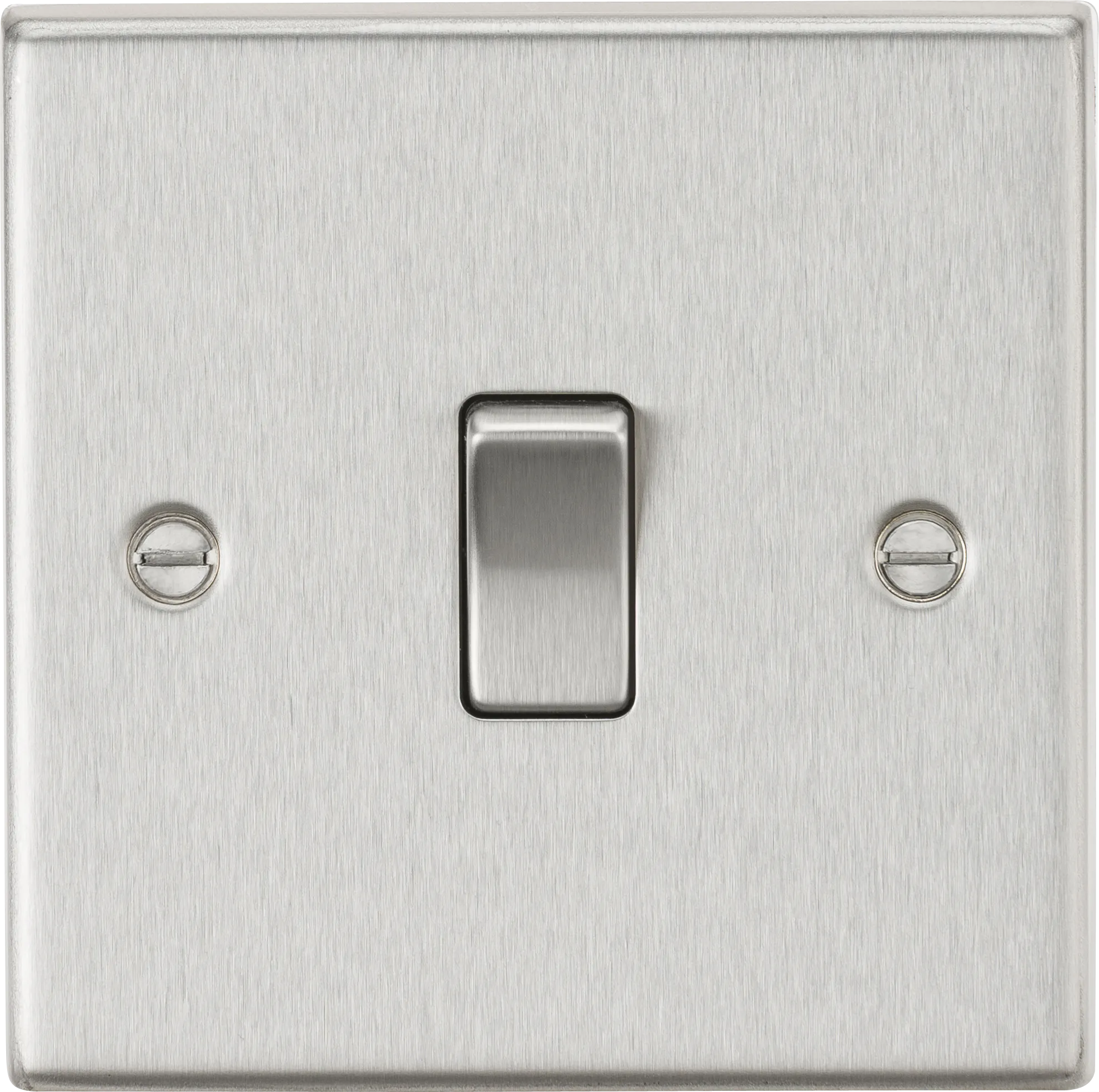 Knightsbridge CS12BC Square Edge 10AX 1G Intermediate Switch - Brushed Chrome