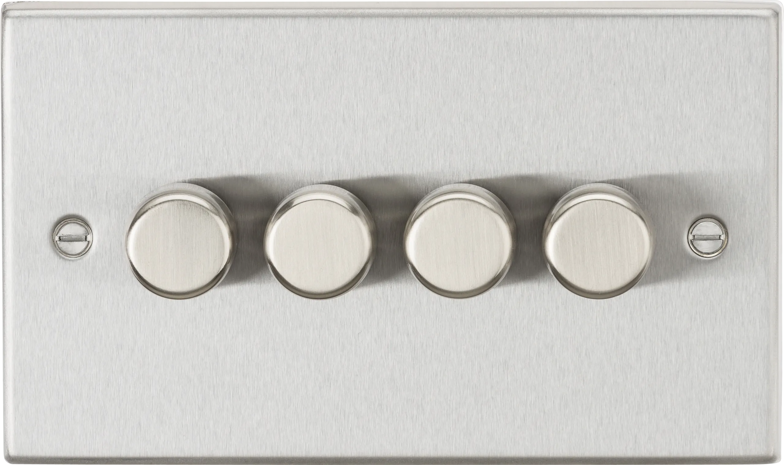 Knightsbridge CS2184BC Square Edge 4G 2 Way 10-200W (5-150W LED) Trailing Edge Dimmer - Brushed Chrome