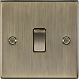 Knightsbridge CS834AB Square Edge 20A 1G DP Switch - Antique Brass