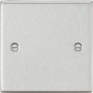 Knightsbridge CS85BC Square Edge 1G Blanking Plate - Brushed Chrome
