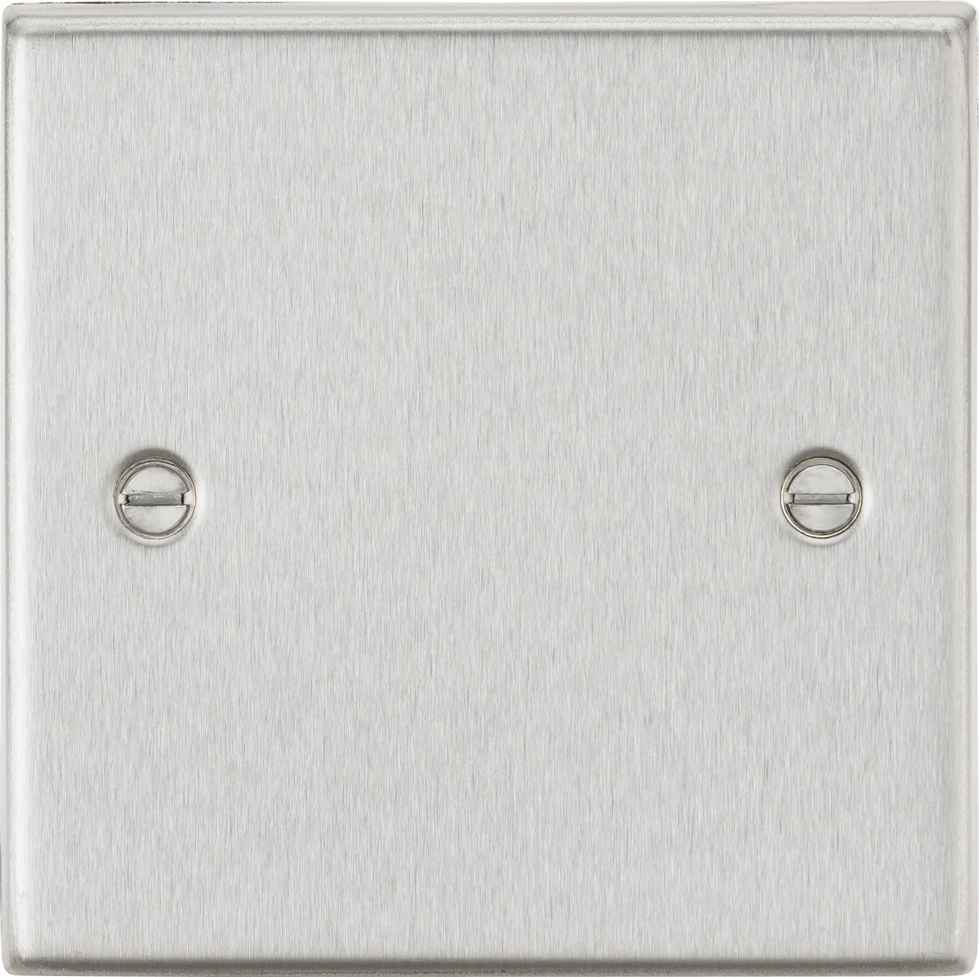 Knightsbridge CS85BC Square Edge 1G Blanking Plate - Brushed Chrome