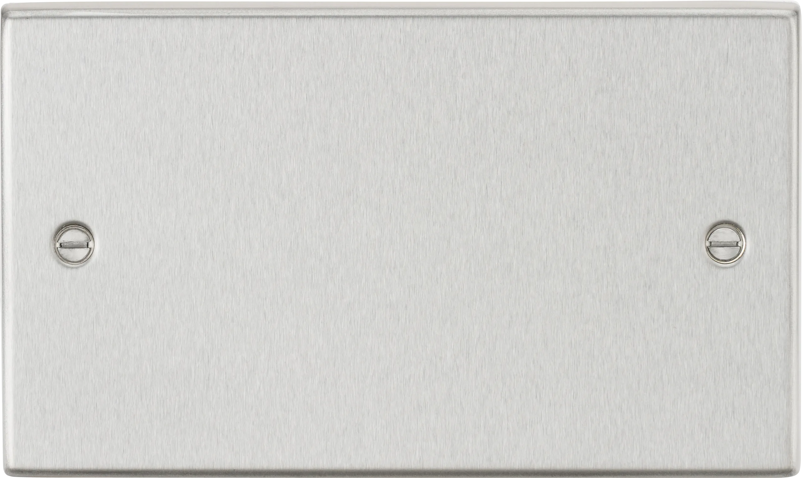 Knightsbridge CS86BC Square Edge 2G Blanking Plate - Brushed Chrome