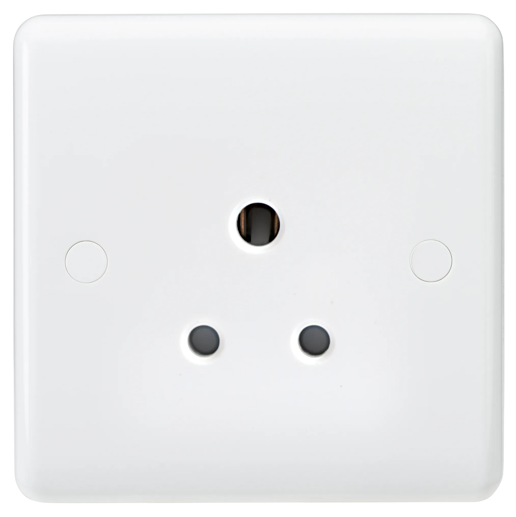 Knightsbridge CU5U White Curved Edge 5A Unswitched Round Pin Socket