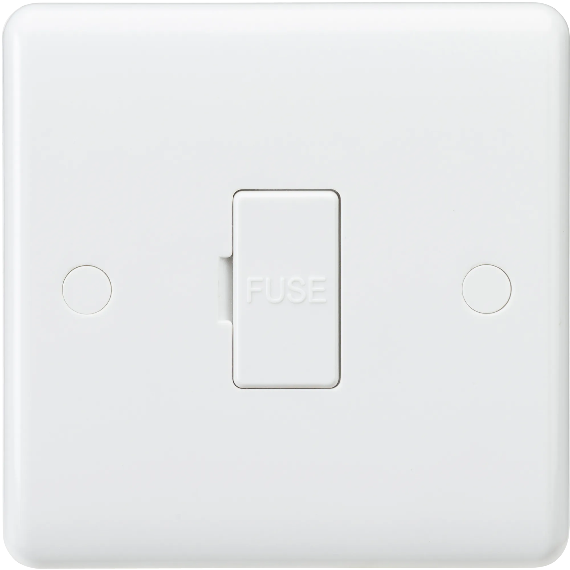 Knightsbridge CU6000-3A White Curved Edge 13A Fused Spur Unit   3A Fuse Fitted