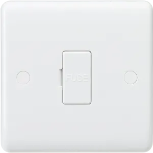 Knightsbridge CU6000-3A White Curved Edge 13A Fused Spur Unit   3A Fuse Fitted