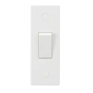 Knightsbridge SN127 White Square Edge 10AX 1G 2-Way Architrave Switch