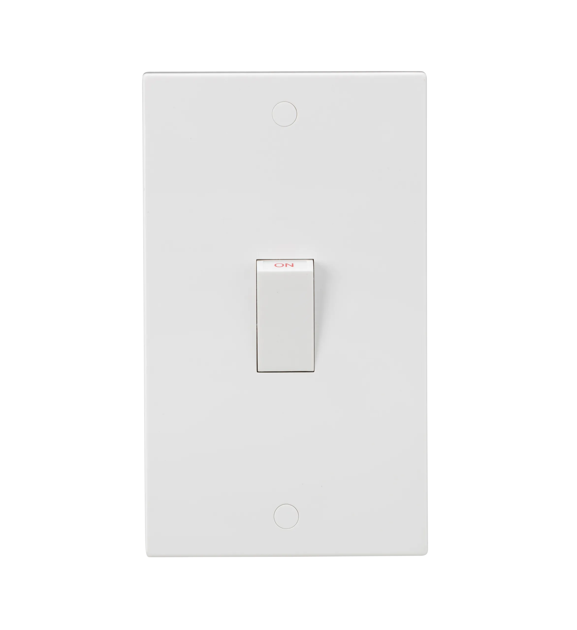 Knightsbridge SN8332W White Square Edge 45A 2G DP Switch (White Rocker)