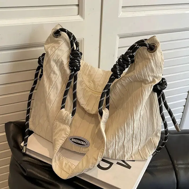 Knotted Handle Shoulder Bag