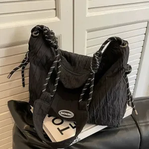 Knotted Handle Shoulder Bag