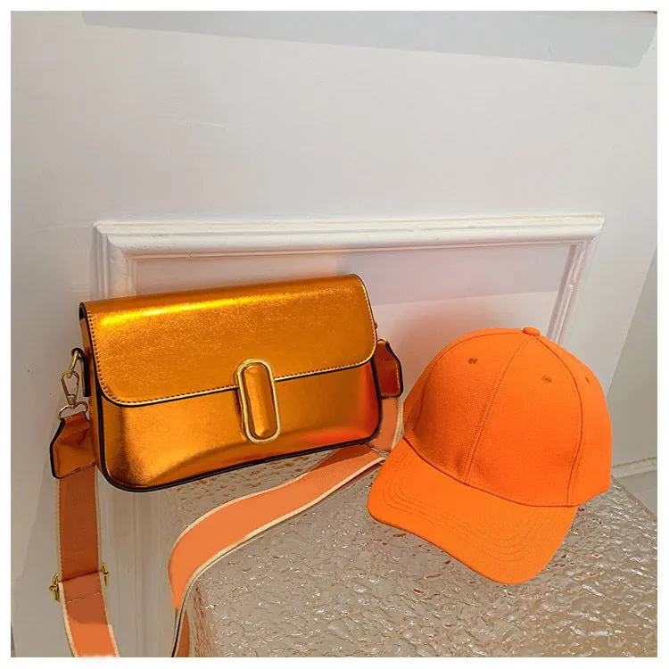 Korean Style Classy Small Square Bag 2023 Spring Popular Texture Cross-Border Underarm Bag Shiny Patent Leather Chain Shoulder Bag