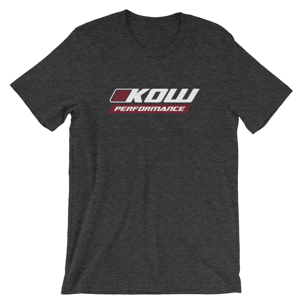 KOW PERFORMANCE Short-Sleeve Unisex T-Shirt White Logo