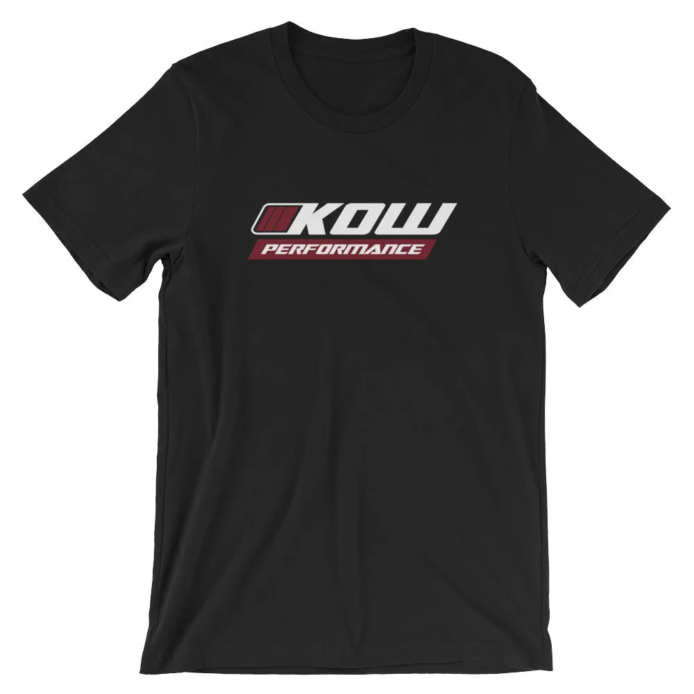 KOW PERFORMANCE Short-Sleeve Unisex T-Shirt White Logo