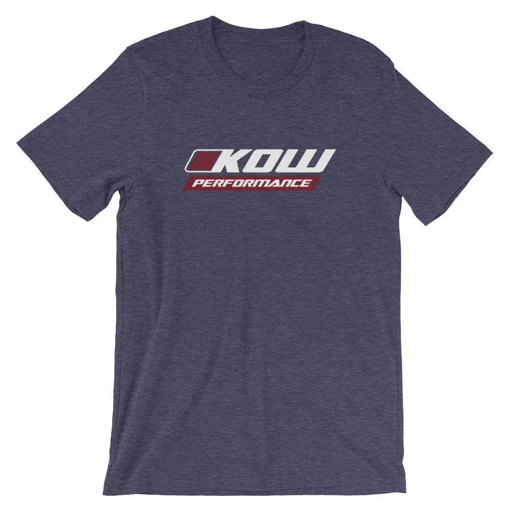 KOW PERFORMANCE Short-Sleeve Unisex T-Shirt White Logo