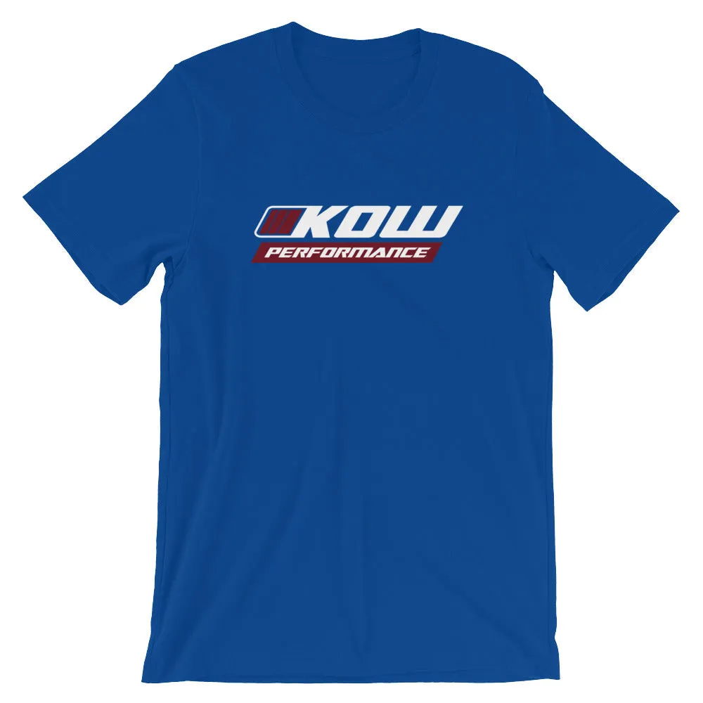 KOW PERFORMANCE Short-Sleeve Unisex T-Shirt White Logo