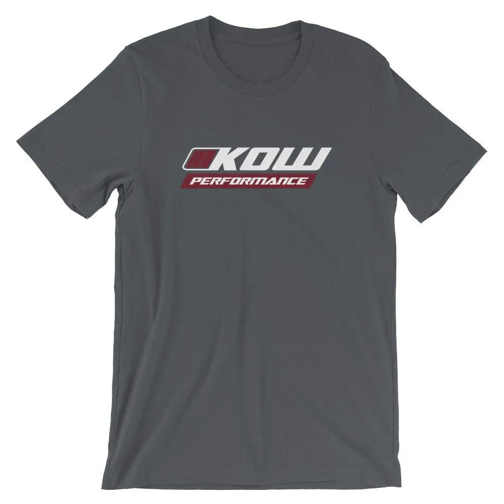 KOW PERFORMANCE Short-Sleeve Unisex T-Shirt White Logo