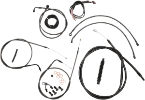 LA Choppers LA-8123KT2-13M Complete Handlebar Cable/Brake & Clutch Line/Wire Kit - Midnight Black