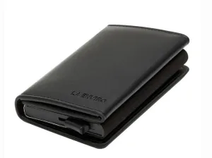 La Enviro Leura Black Minamalist Vegan Leather Coin Pocket Wallet