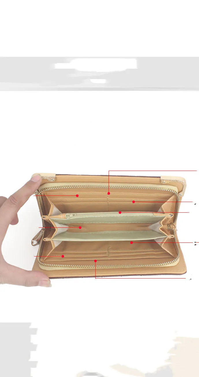 Ladies Large Capacity Single Zip Middle-aged Mother Dinner Bag Clutch Bag Pu Handbags Clutch Bag
