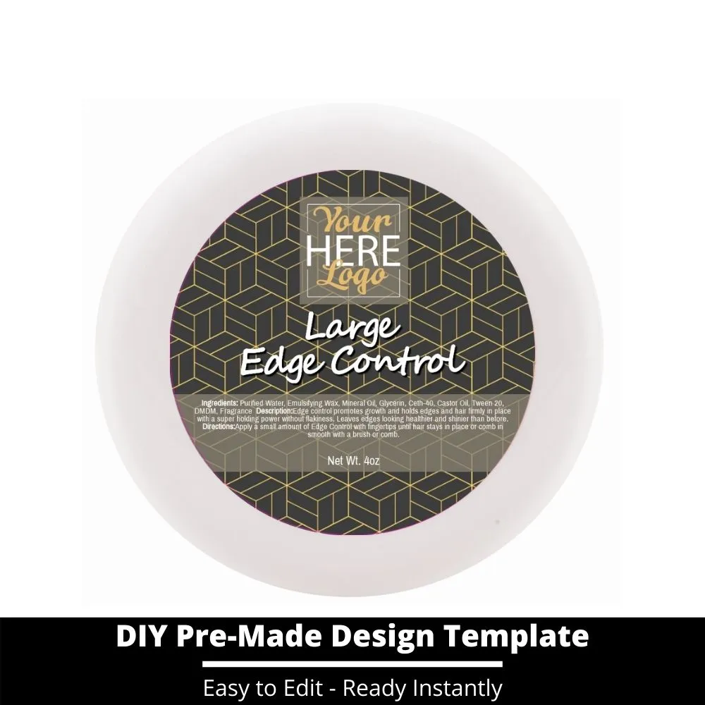 Large Edge Control Top Label Template 173