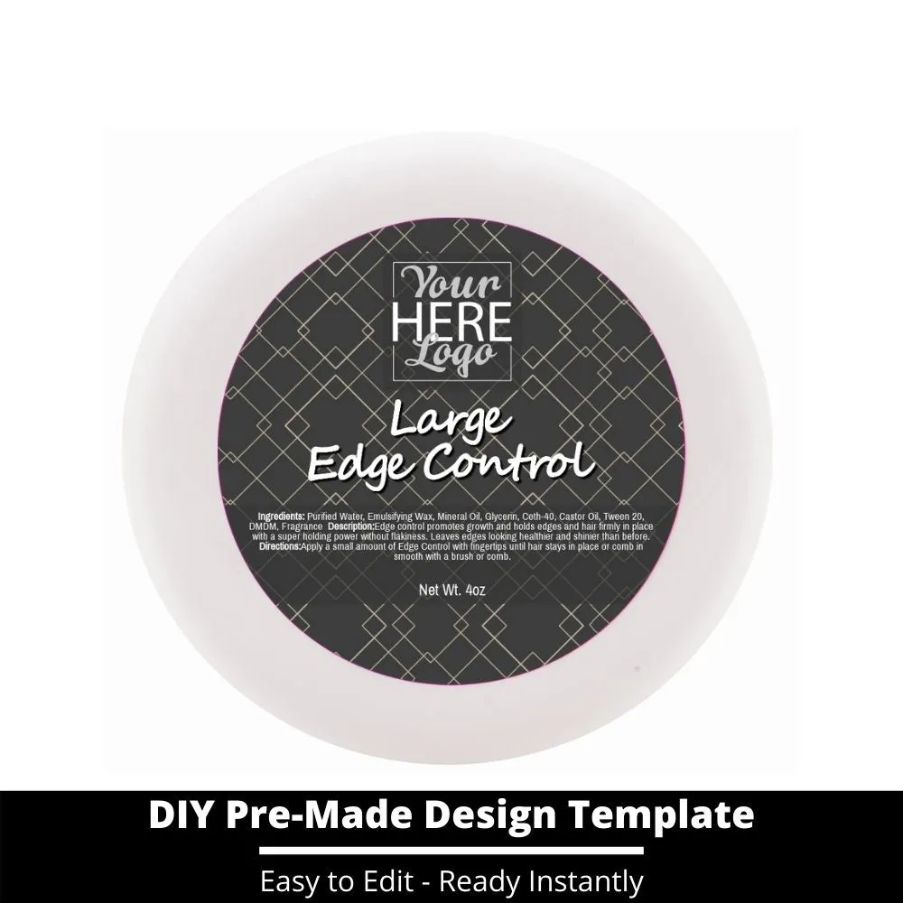 Large Edge Control Top Label Template 180