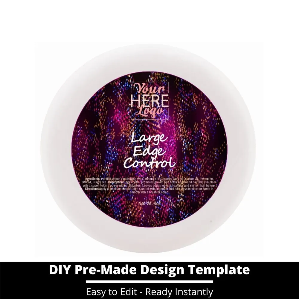 Large Edge Control Top Label Template 20