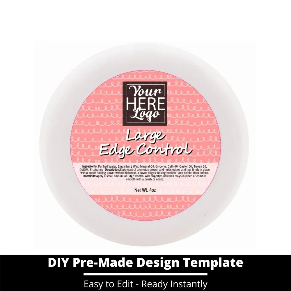 Large Edge Control Top Label Template 247