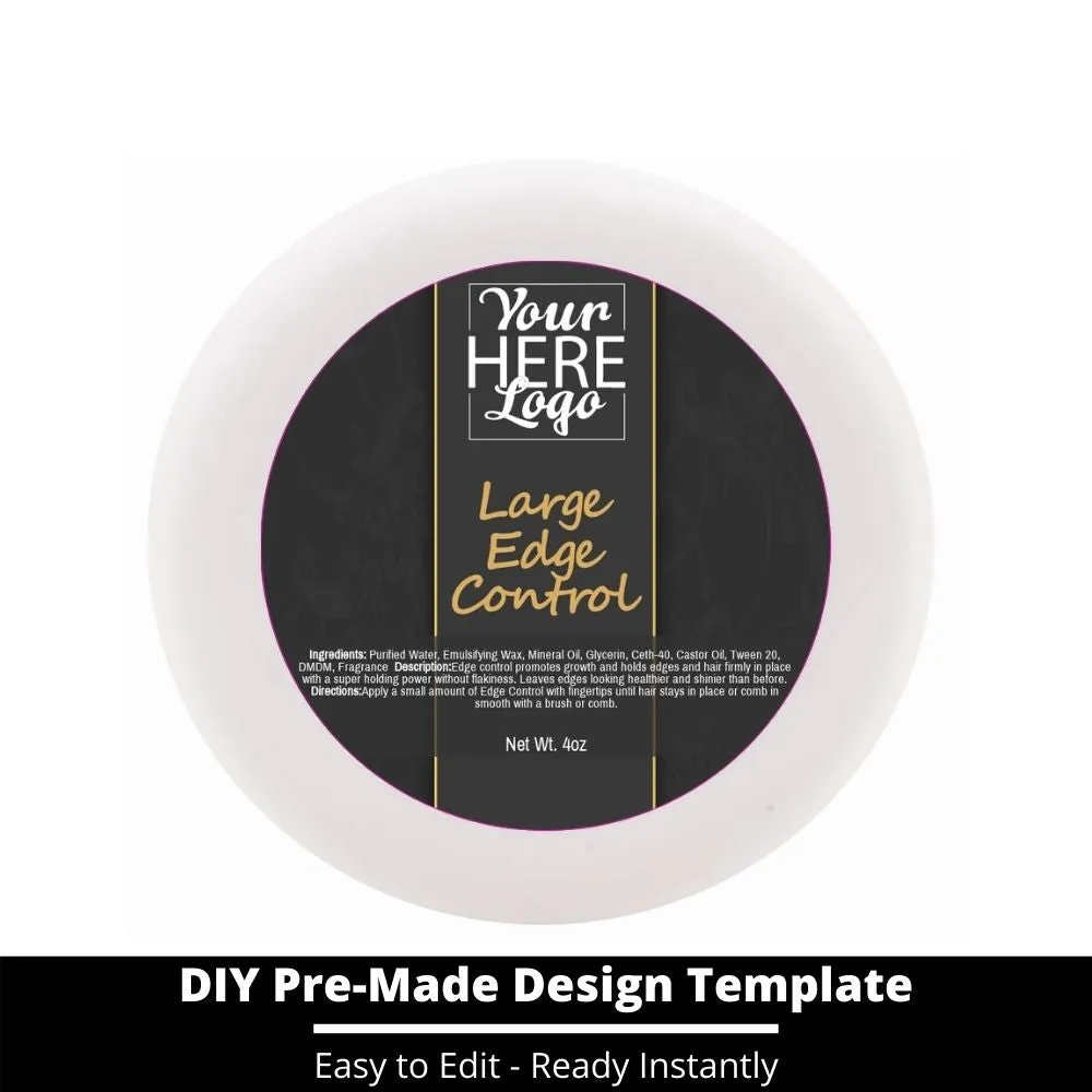 Large Edge Control Top Label Template 43
