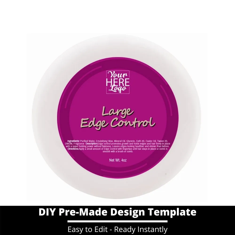 Large Edge Control Top Label Template 86