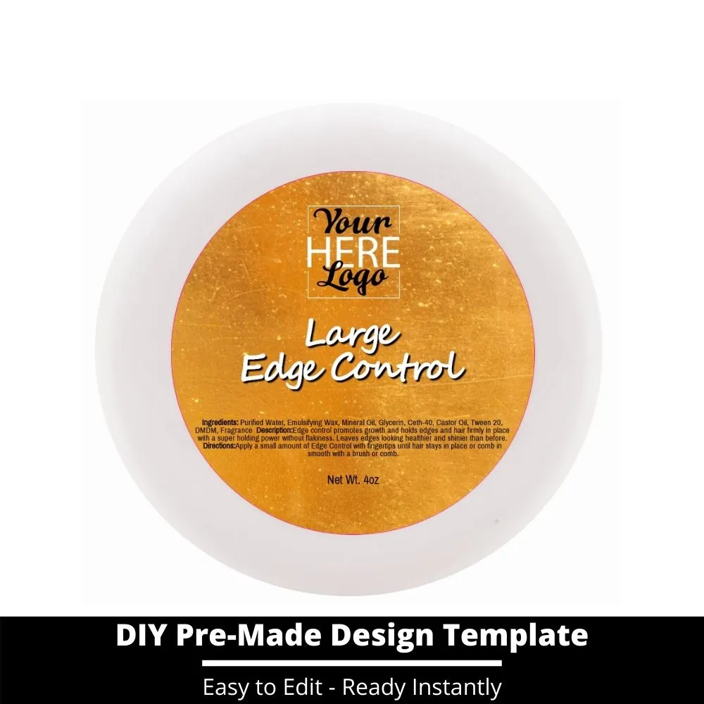 Large Edge Control Top Label Template 90