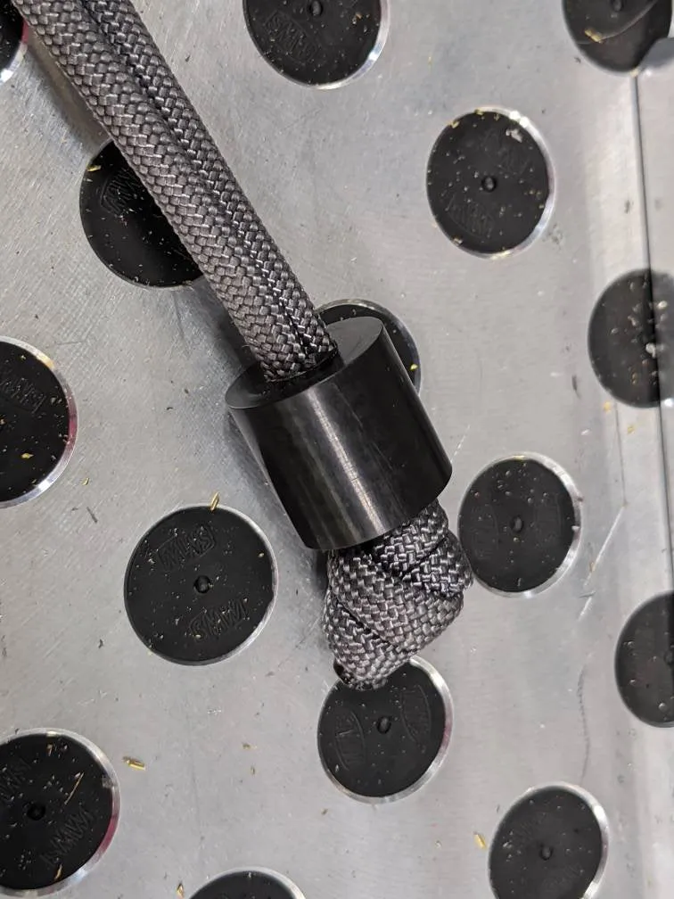 Large Simple Acetal Delrin Lanyard Bead and a Free Paracord Lanyard