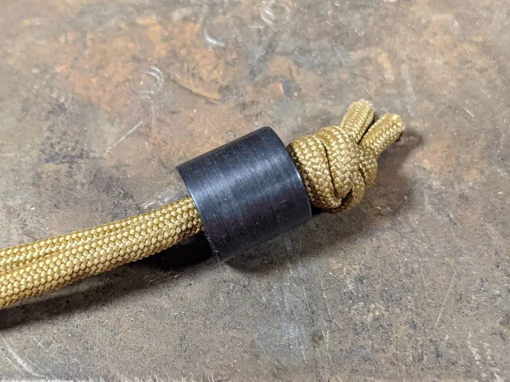 Large Simple Acetal Delrin Lanyard Bead and a Free Paracord Lanyard