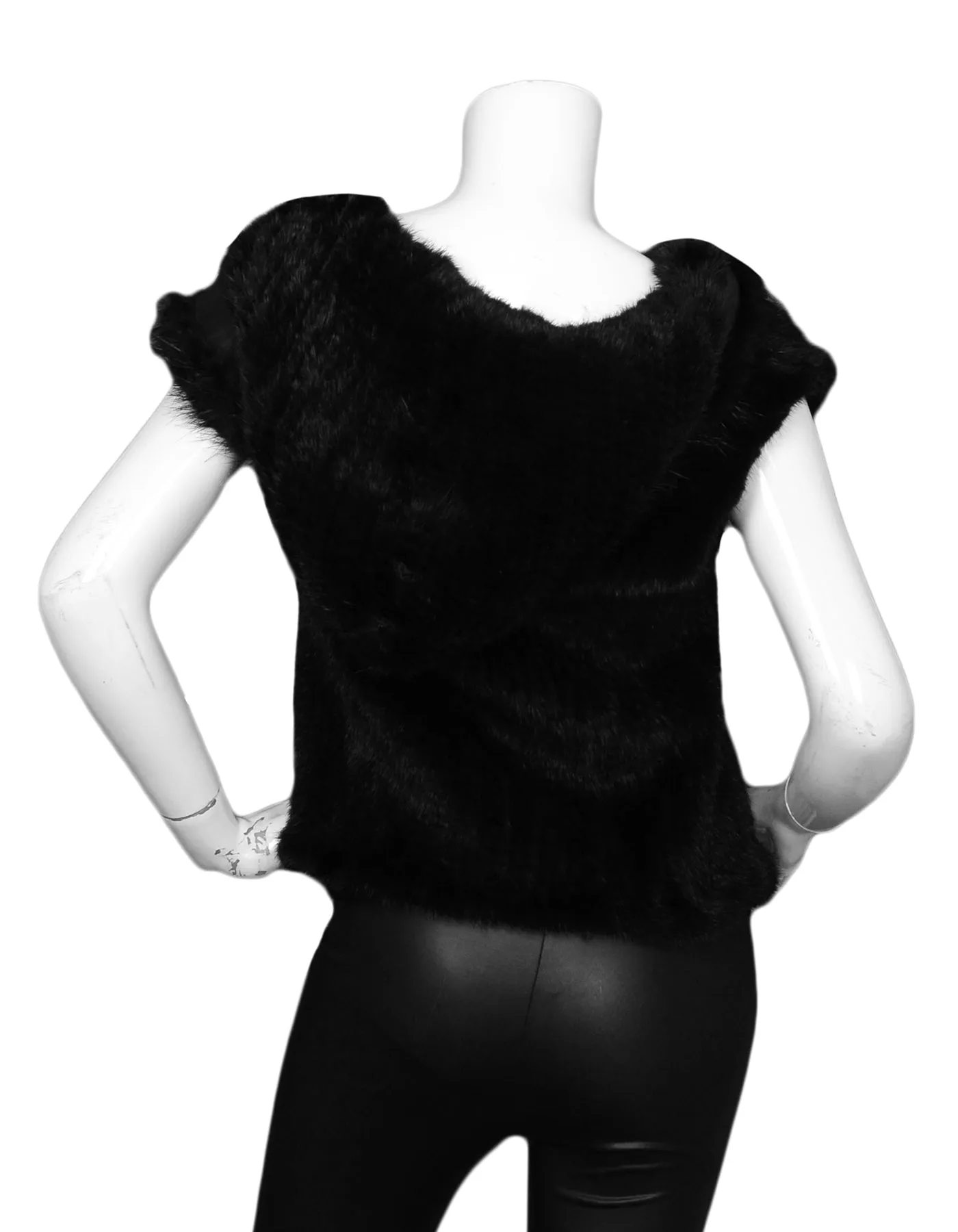 Lie Sang Bong Mink Vest with Hood sz Small