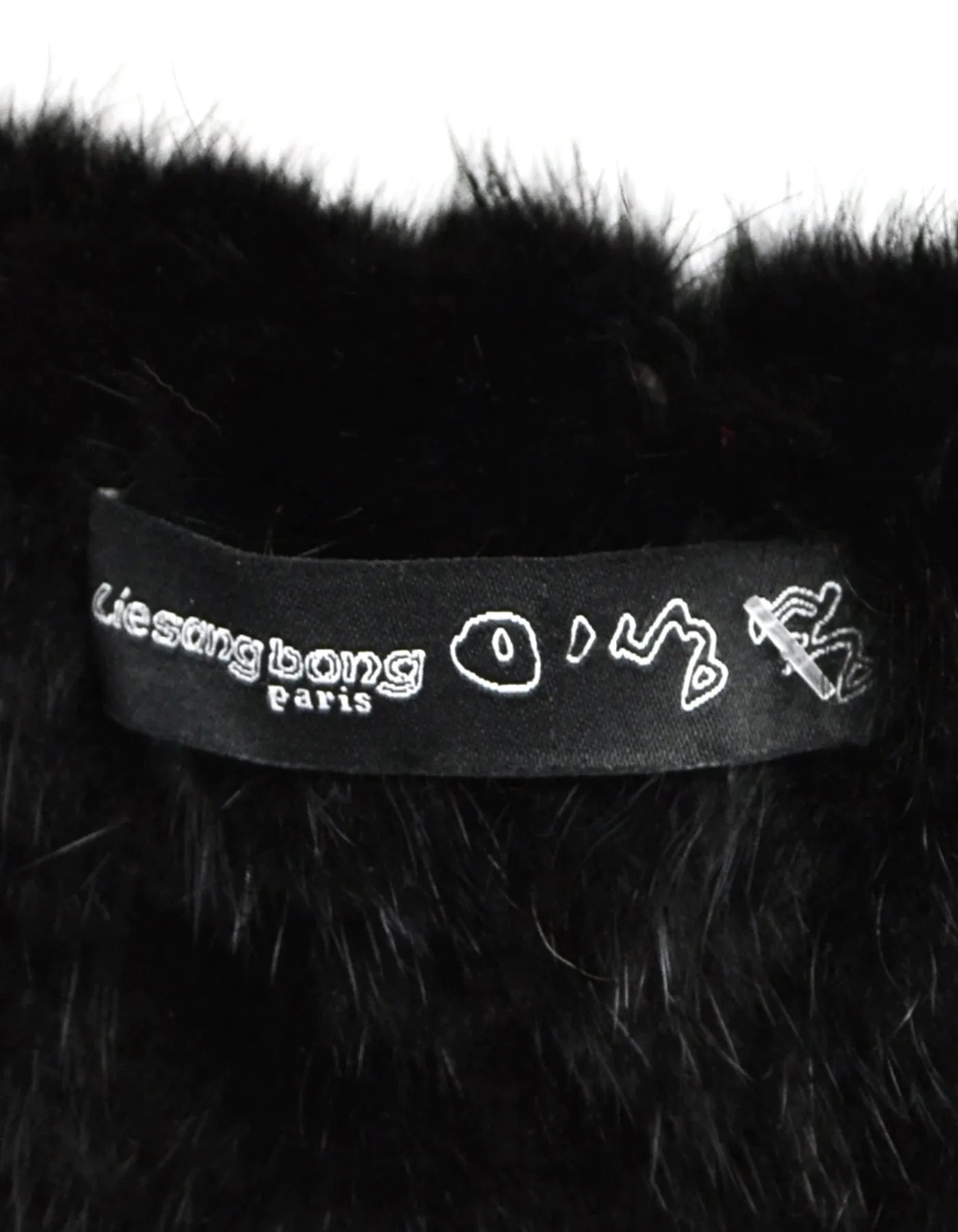 Lie Sang Bong Mink Vest with Hood sz Small