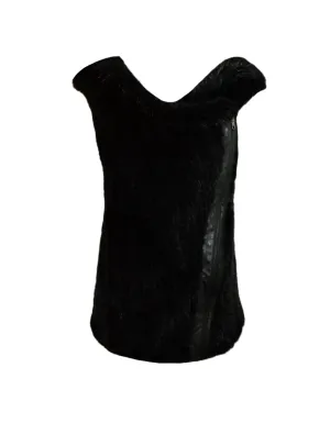 Lie Sang Bong Mink Vest with Hood sz Small