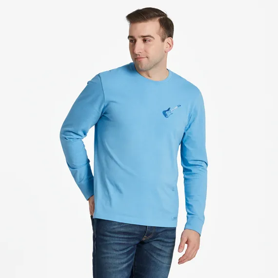 Life is Good Men's Diversified Portfolio Axes Long Sleeve Crusher Tee