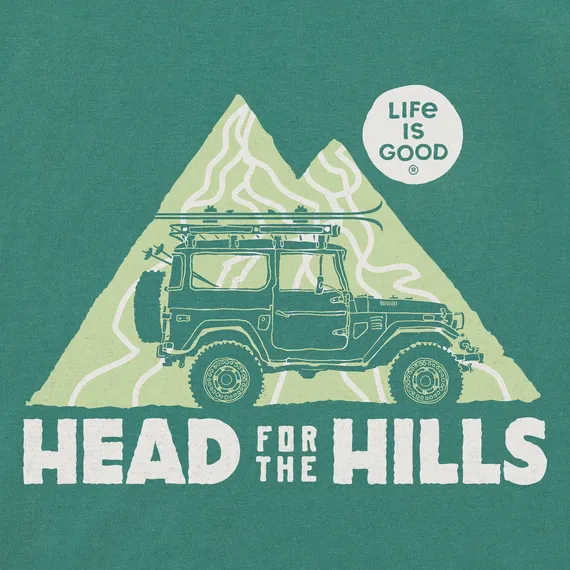 Life is Good Men's Head for the Hills Ski Rig Long Sleeve Crusher Tee
