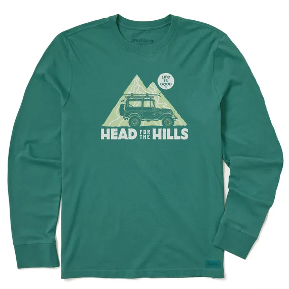Life is Good Men's Head for the Hills Ski Rig Long Sleeve Crusher Tee