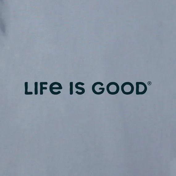 Life is Good Men's LIG Tonal Wordmark Horizontal Long Sleeve Crusher Tee